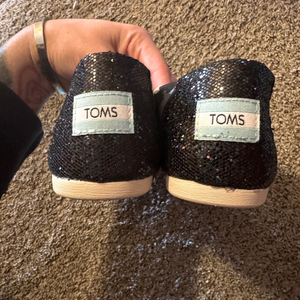 Tom’s Glow in the dark Halloween Ghost glitter shoes